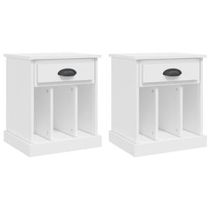 vidaXL Mesas de cabeceira 2 pcs 43x36x50 cm branco