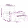 vidaXL Cama Box com colch&atilde;o Marrom Escuro 140 x 200 cm tecido