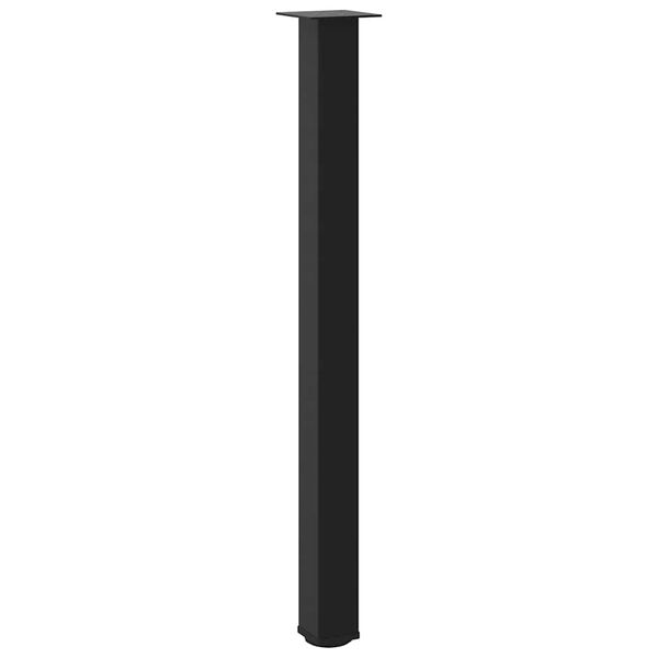 vidaXL P&eacute;s para mesa de bar 4 pe&ccedil;as, preto, 110-112 cm, a&ccedil;o