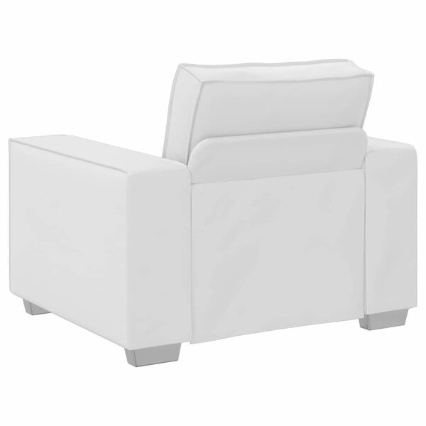vidaXL Cadeira Sofa Branco 100 cm Couro Sint&eacute;tico