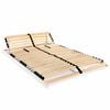 vidaXL Estrado de ripas com 28 ripas 7 zonas 120x200 cm