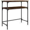 vidaXL Mesa consola 75x35,5x75 cm derivados de madeira carvalho fumado