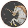 vidaXL Rel&oacute;gio de parede &Oslash;29,5cm poliestireno e vidro dourado e branco