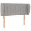 vidaXL Cabeceira de cama c/ abas tecido 93x23x78/88 cm cinzento-claro