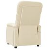 vidaXL Poltrona reclin&aacute;vel el&eacute;trica tecido cor creme
