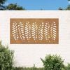 vidaXL Decora&ccedil;&atilde;o p/ muro de jardim 105x55 cm a&ccedil;o corten design folhas