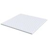 vidaXL Topper de Coco Branco 200 x 200 cm Tecido Jacquard