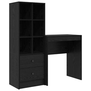 vidaXL Mesa Carvalho Preto 115,5 x 40 x 127 cm 2 unid.