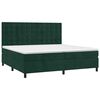 vidaXL Cama com molas/colch&atilde;o 200x200 cm veludo verde-escuro