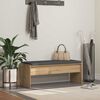 vidaXL Banco de Hall com almofada Carvalho Artesanal 103 x 38 x 40 cm
