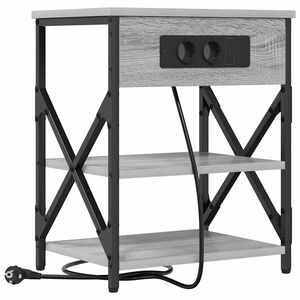 vidaXL Arm&aacute;rio de Cabeceira Cinza Sonoma 41 x 31 x 51 cm
