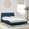 vidaXL Estrutura de cama sem colch&atilde;o 140x190 cm veludo azul
