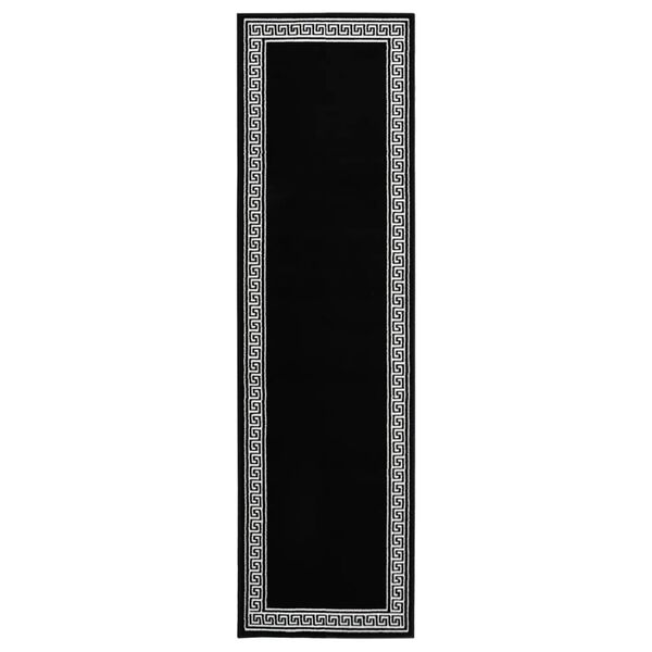 vidaXL Passadeira 60x300 cm polipropileno preto com padr&atilde;o