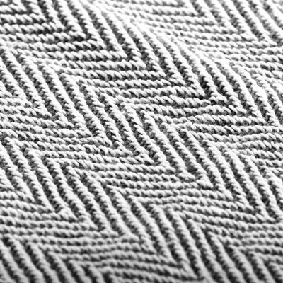 vidaXL Manta em algodão 220x250 cm padrão espinha azul-marinho