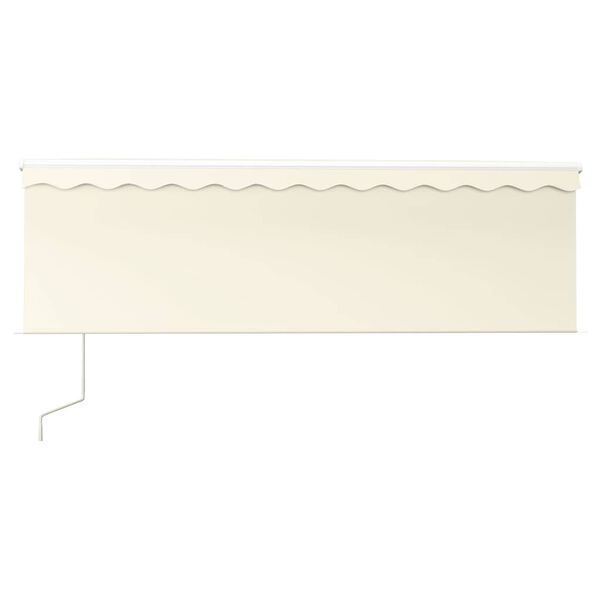 vidaXL Toldo retr&aacute;til autom&aacute;tico com estore 4x3 m cor creme