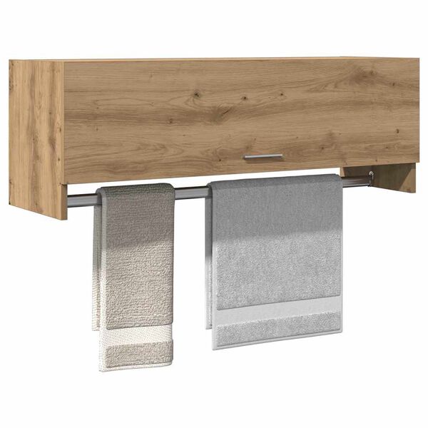 vidaXL Roupeiro 100x32,5x35 cm derivados de madeira carvalho artisiano