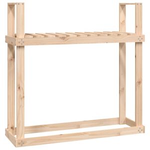 vidaXL Suporte para lenha 110x35x108,5 cm madeira de pinho maci&ccedil;a