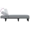vidaXL Chaise longue tecido cinzento-claro