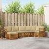 vidaXL Conjunto de Sof&aacute; Sectional com almofada 7 pcs Natural e Bege