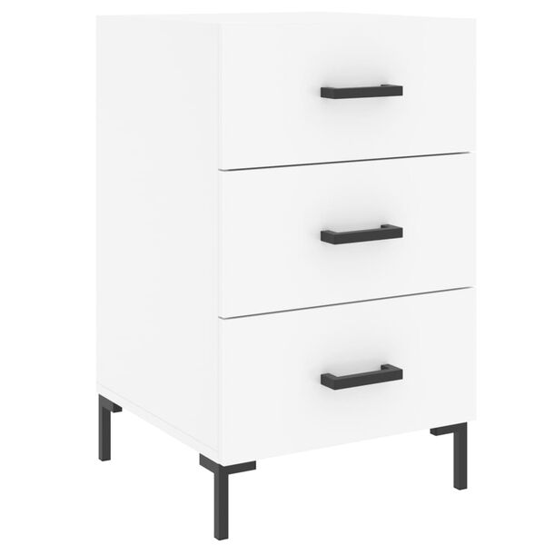 vidaXL Mesa de cabeceira 40x40x66 cm derivados de madeira branco