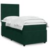 vidaXL Cama com molas/colch&atilde;o 90x190 cm veludo verde-escuro