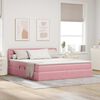vidaXL Cama com Armazenamento com colch&atilde;o Rosa 160 x 200 cm Veludo