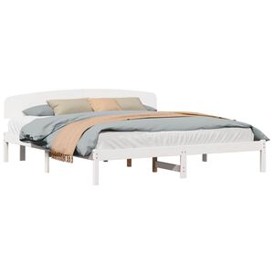 vidaXL Estrutura da Cama com cabeceira Branco 180 x 200 cm