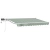vidaXL Estrutura de Toldo Manual com LEDs Verde e Branco 3 x 2,5 m