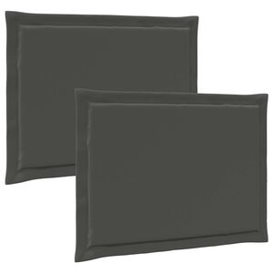vidaXL Almofadas de Assento 2 pcs Antracite 47 x 36 x 2 cm Poli&eacute;ster