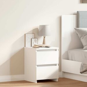 vidaXL Mesa de cabeceira 30x30x40 cm contraplacado branco