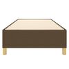 vidaXL Estrutura de cama com molas 90x200 cm tecido castanho-escuro