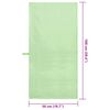 vidaXL Toalhas Esportivas 2 pcs Verde 100 x 50 cm