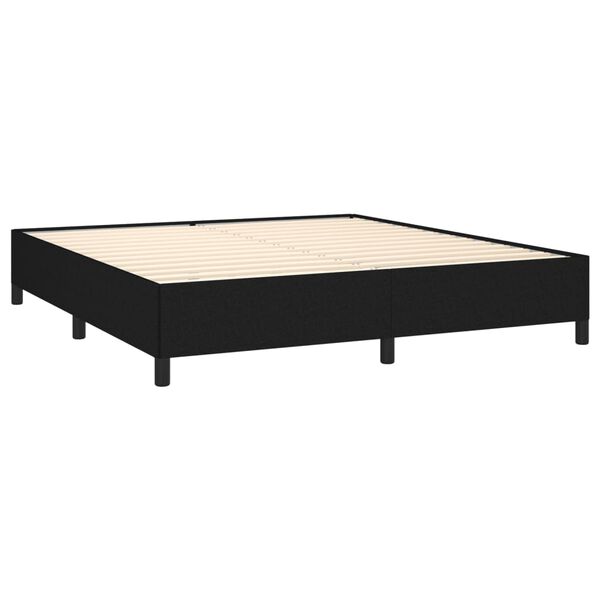 vidaXL Estrutura de cama sem colch&atilde;o 180x200 cm tecido preto