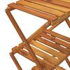 vidaXL Prateleira dobr&aacute;vel 3 n&iacute;veis 43x31x63 cm ac&aacute;cia maci&ccedil;a castanho