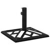 vidaXL Base para guarda-sol ferro fundido 44x44x31 cm preto