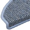 vidaXL Tapetes escada adesivos aspeto sisal 15 pcs 65x21x4 cm azul