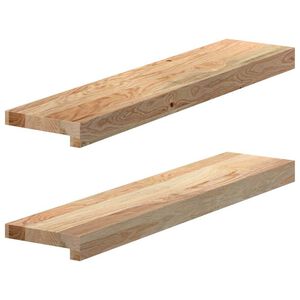 vidaXL Soleiras da janela 2 pcs 70x15x2 cm carvalho maci&ccedil;o n&atilde;o tratado