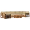 vidaXL Conjunto de Sof&aacute;s para Exterior 8 pcs Natural e Bege