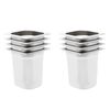 vidaXL Recipientes gastronorm 8 pcs GN 1/6 200 mm a&ccedil;o inoxid&aacute;vel