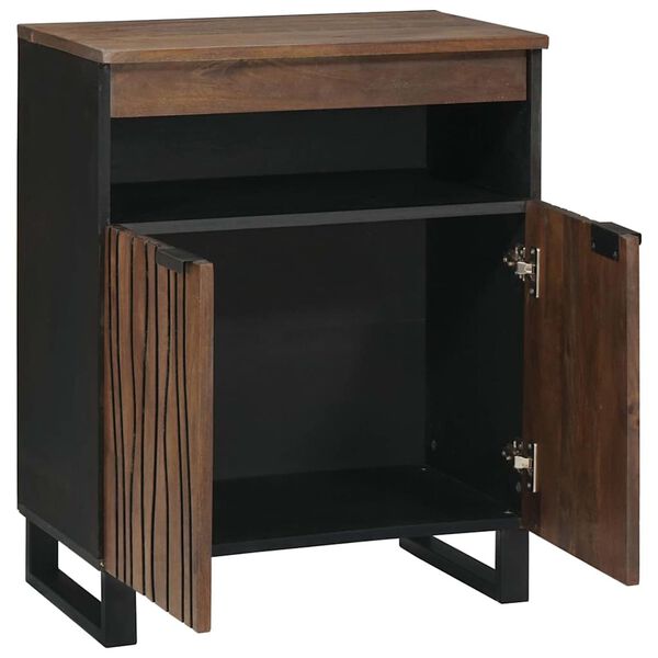 vidaXL Buffet Castanho 60 x 33 x 75 cm Madeira de mangueira maci&ccedil;a