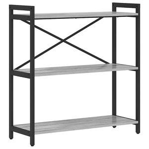 vidaXL Estante 80 x 30 x 85 cm Derivados de Madeira Sonoma cinzento