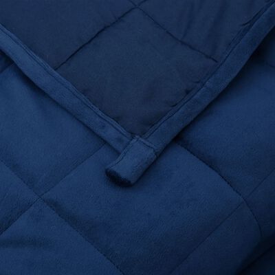 vidaXL Manta pesada 13 kg 200x220 cm tecido azul