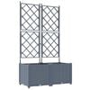 vidaXL Vaso de Jardim 2 unid. Cinzento-claro 80 x 40 x 143 cm PP