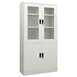 vidaXL Arm&aacute;rio de escrit&oacute;rio 90x40x180 cm a&ccedil;o cinzento-claro