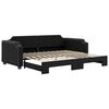vidaXL Sof&aacute;-cama com gavet&atilde;o 80x200 cm tecido preto
