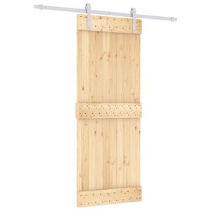 vidaXL Porta Deslizante 80 x 210 cm Natural e Branco
