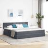 vidaXL Cama com Armazenamento Cinza Escuro 200 x 200 cm Veludo