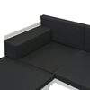 vidaXL 5 pcs conjunto lounge para jardim textilene e alumínio preto