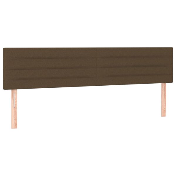vidaXL Cabeceiras castanho-escuro 180x5x78/88 cm tecido