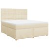 vidaXL Cama com molas/colch&atilde;o 180x200 cm tecido cor creme